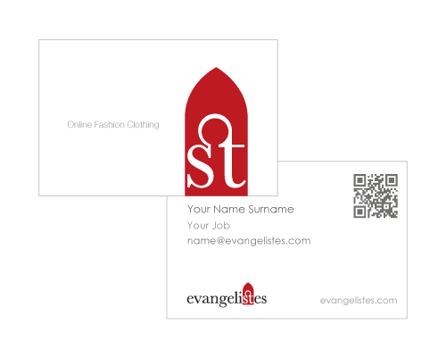 business card design - fashion clothing tools