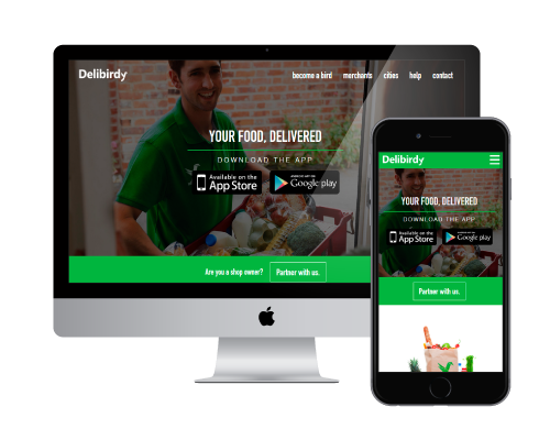 food delivery startup - website design and digital marketing