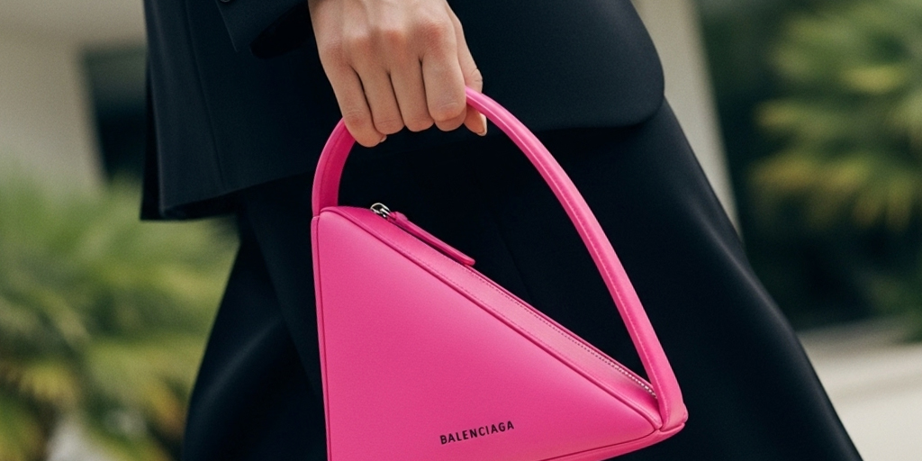 Luxury purse with black brand