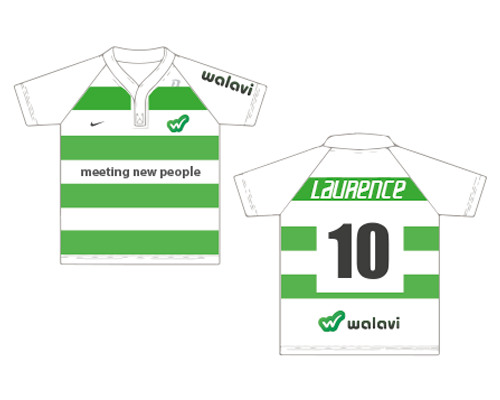 rugby shirt design - social network branding