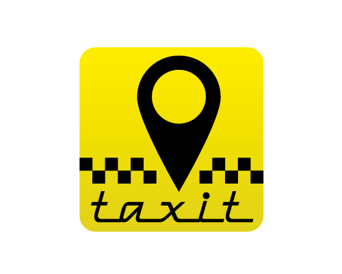vertical cab service logo design