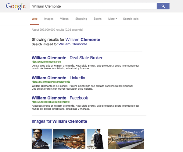 personal branding google results