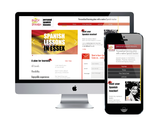 spanish learning school - corporate website design