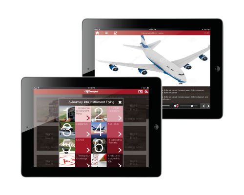 aviation training company - app design