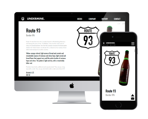 beer company - corporate website design and SEO marketing